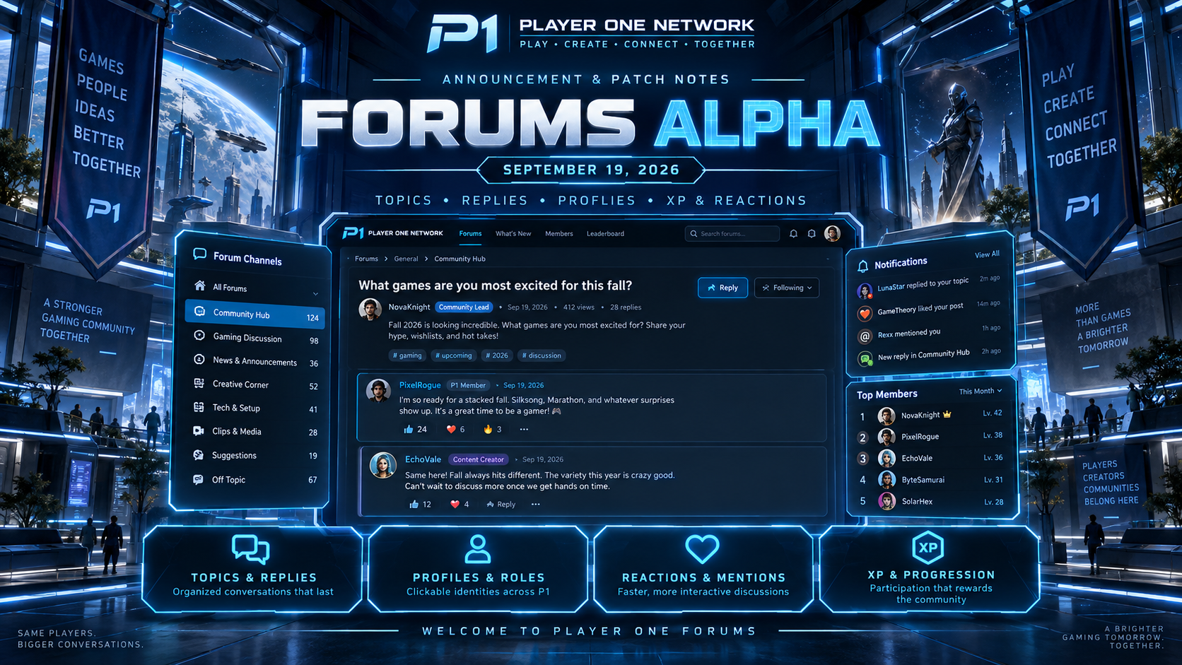 Player One Network Forums Alpha
